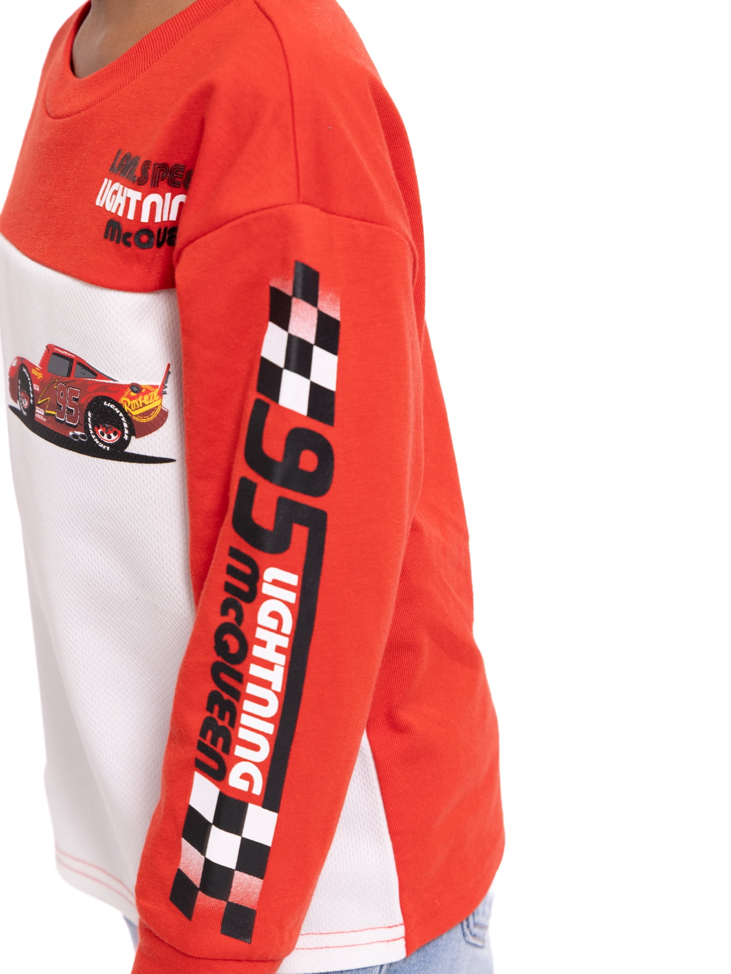 Disney Pixar Cars Toddler Boys Graphic Crewneck Pullover with Long Sleeves, Sizes 12M-5T