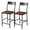 brown 2-pack, variant on Ataucjin Modern PU Leather Outdoor Bar Stools,24'' Counter Height, Curved Iron Backrest & Footrest, Upholstered, 300 lbs Capacity