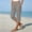 Gray, variant on ASDFVBKG Capri Pants for Women - Split Button Elastic Waist Cotton Linen Capris Summer Casual Pedal Pushers with Pockets Light Blue 2XL