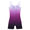 Shiny Purple, variant on Leotards for Girls Gymnastics with Shorts Color Gradient Shiny Diamond Kids Biketard