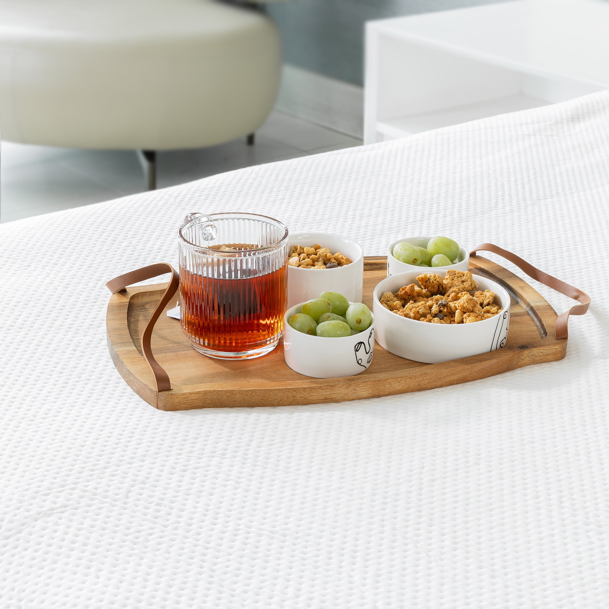 VOLUME Circular Knit Fitted Mattress Protector with TENCEL™ Lyocell Fibers QUEEN