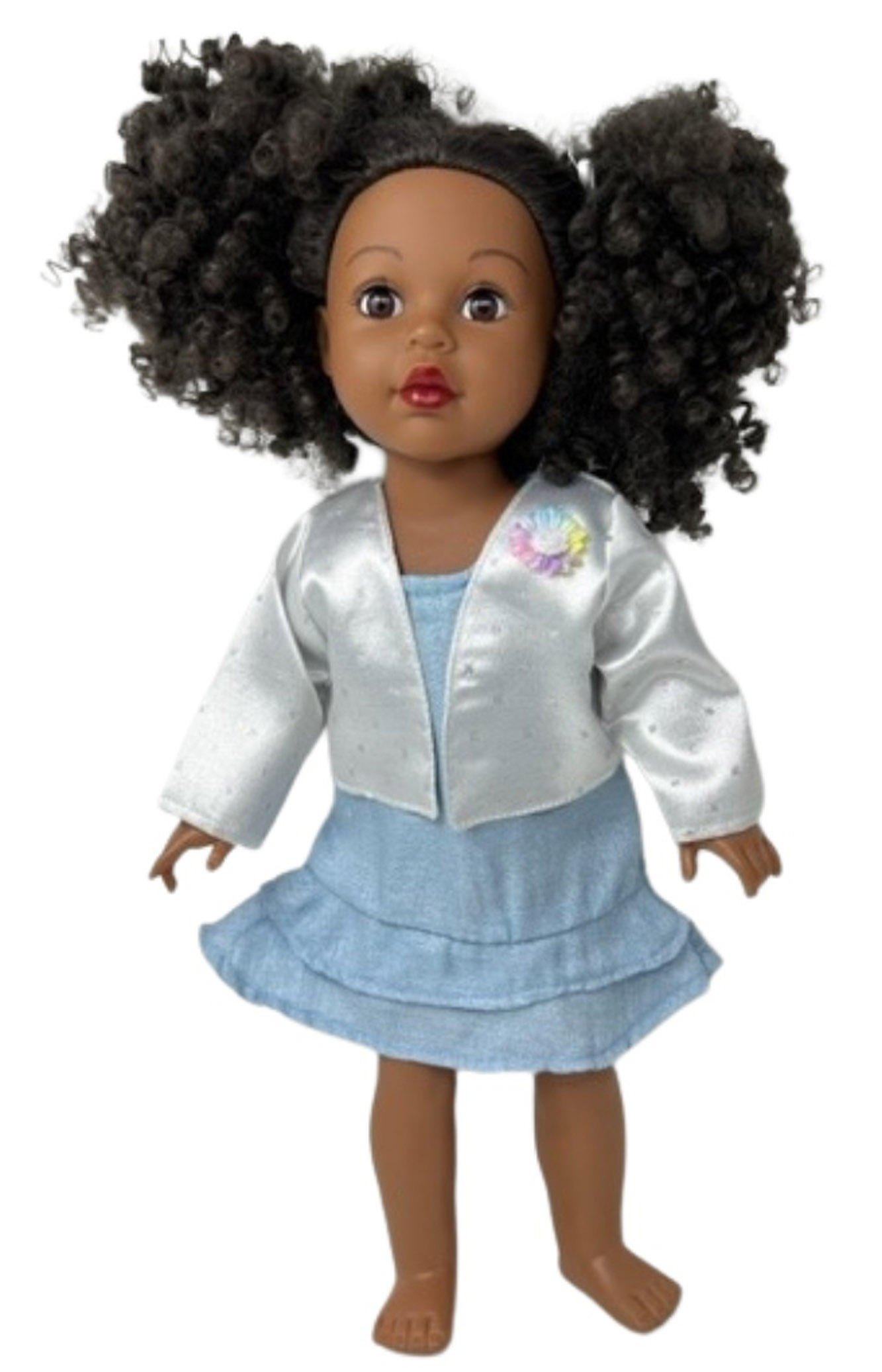 Doll Clothes Superstore Dress With Silver Jacket Fits 18 Inch Girl