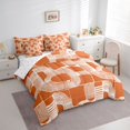 thumbnail image 3 of Feelyou Fashion Stripes Orange Twin Bedding Sets 7-Piece, Neutral Minimalism Bedding Comforter Set, Teens Kids Boys Girls Reversible Sheet Sets, Breathable Home Decor, 3 of 7
