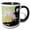 Black/White, variant on 3drose, Image of Massachusetts Map with Cities and Roads in Vivid Colors, 11oz Two-tone Black Mug