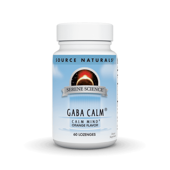 Source Naturals Serene Science GABA Calm - Dairy-Free, Calming Mood, No Preservatives, 60 Lozenges
