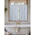 thumbnail image 4 of Light Blue Botanical 2 Panel Kitchen Curtains for Windows, Pastoral Elegant Spring Floral Bathroom Privacy Curtain, Home Décor Window Treatment for Bedroom/Living Room 55"x45", 4 of 6