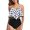 White With Black, variant on Polkadot Tankini Set