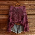 thumbnail image 4 of Texiao Sweatshirts for Women Trendy,Women's Winter Warm Art Print Crewneck Long Sleeve Knit Sweater, 4 of 4