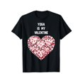 thumbnail image 4 of Yoga Is My Valentine, Yoga Lover Gift Valentine's Day T-Shirt, 100 Cotton, Fabric Weight , Gift for Camisetas para mujer, lindas camisetas con estampado gráfico, de manga corta, estilo casual, para ve, 4 of 8
