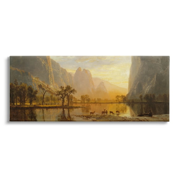 Stupell Industries Valley of the Yosemite Albert Bierstadt Painting Painting Gallery Wrapped Canvas Print Wall Art, Design by one1000paintings