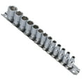 thumbnail image 3 of 1/4" dr metric shallow sockets 13pc 4mm - 14mm 6 sided single hex On Rail TE047, 3 of 5