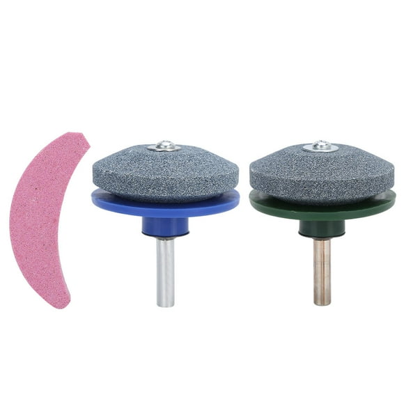Lawn Mower Grinding Tool, Lawn Mower Sharpener Saving Time Perfect Rotation Balance Design High-hardness Emery Material With Curved Grindstone For Lawn Mowers