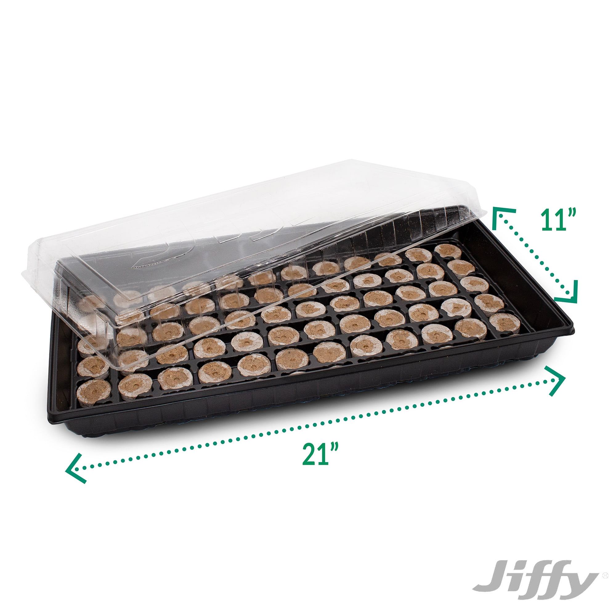 Jiffy 72 Cell Greenhouse Seed Starter Kit with 36mm Peat Pellets