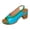 Blue, variant on Womens Vintage Color Block Dressy Sandals Retro Casual Leather Peep Toe Platform Chunky Stackable High Heels Slingback Dress Shoes for Ladies Green Size 9.5