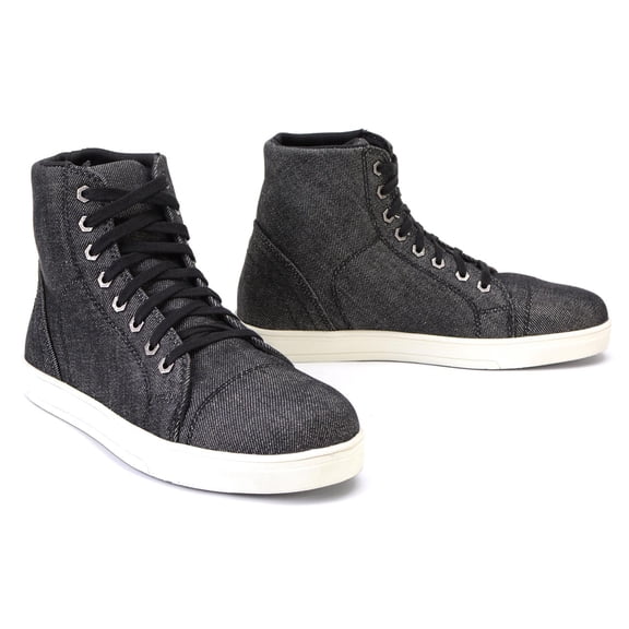 Milwaukee Leather MBM9108 Men's Black Canvas Reinforced Motorcycle Casual Street Riding Shoes w/ Ankle Support 9