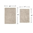thumbnail image 2 of Home Weavers Fantasia Bath Rug 100% Cotton Non-Slip Bathroom Rug Set Machine Washable Bathroom Rug-17"x24", Bath Rug- 21"x34", Ivory Color 2 Piece Bath Rug set, 2 of 5