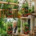 thumbnail image 2 of Vertical Garden Hanging Planter - 7 Hole Felt Bag for Strawberries, Compact Reusable Design, 2 of 7