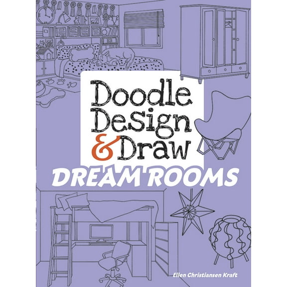 Dover Doodle Books Doodle Design & Draw Dream Rooms, (Paperback)