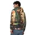 thumbnail image 4 of Goofa Cute Kitten Water Lilies Pattern Mens Full-zip Hoodie, Zip-up Pullover Hooded Sweatshirt, Kangaroo Pocket Hoodie Ideal for Daily Wear, Travel, and Home-3X-Large, 4 of 5