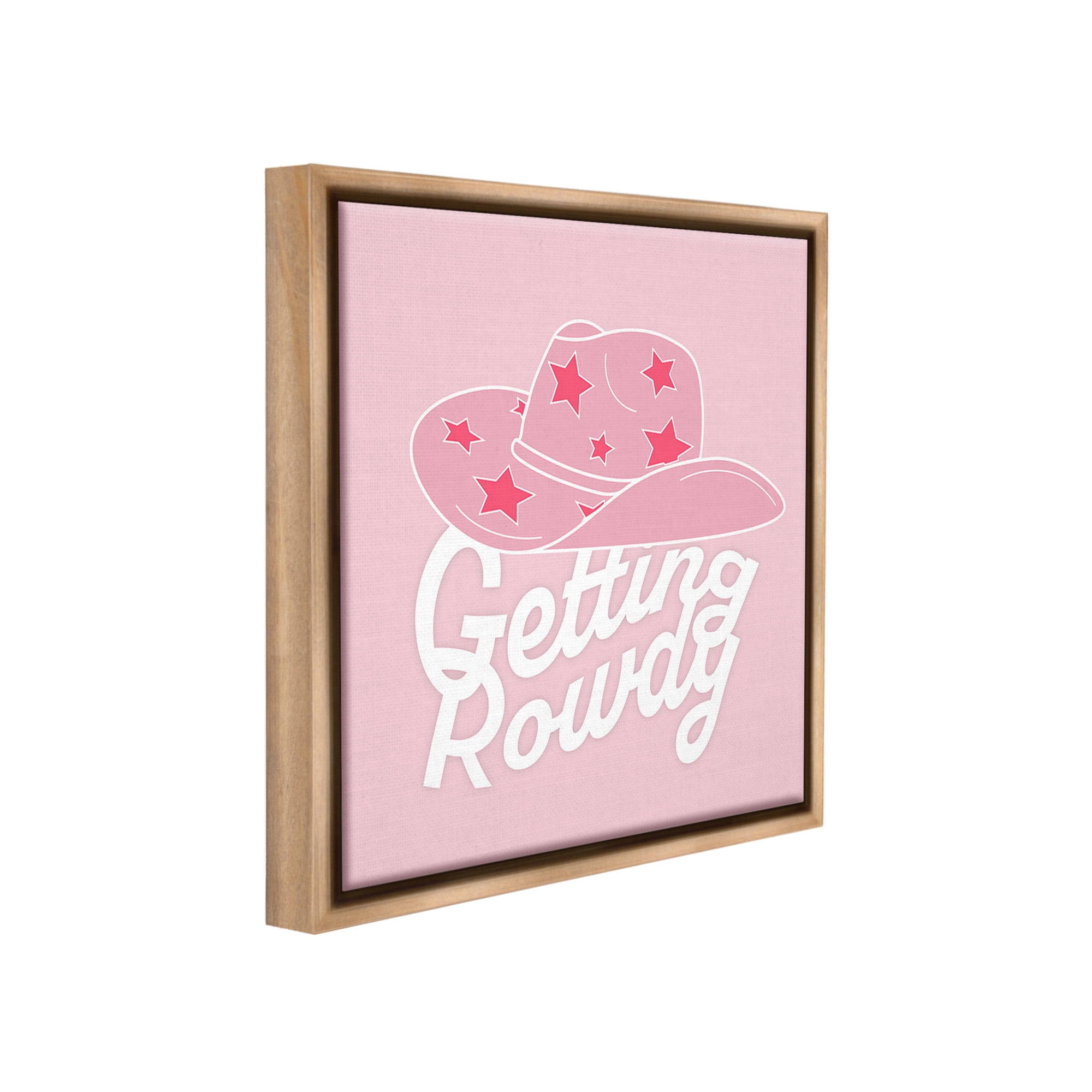 Stupell Industries Country Getting Rowdy Beauty & Fashion Painting Brown Floater Framed Canvas Art Print Wall Art, 25 x 25