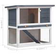 thumbnail image 4 of Conejera para exteriores VidaXL, 1 puerta, madera gris, 90 x 45 x 80 cm, 4 of 7