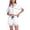 A9_White, variant on Womens 100% Cotton Pajamas Short Set Soft Short Sleeve Sleepwear Button Down Summer Pjs Set with Pockets(White, Large)
