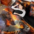 thumbnail image 4 of Castle Fairy Animal Tiger Dragon Bedding Comforter Set,Exotic Style King Bedding Sets, 4 of 8