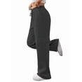 thumbnail image 3 of Womens Cargo Sweatpants Baggy Fleece High Waisted Joggers Sweat Pants Athletic Pants Dark Gray L, 3 of 8