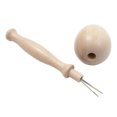 thumbnail image 2 of Juego de hongos para zurcir, mango curvo de madera alisadora, kit de suministros de zurcir desmontables para coser, reparar ropa, bricolaje, 2 of 5