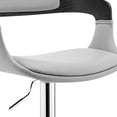 thumbnail image 5 of Gray Modern Upholstered & Chrome Base Bar Stool, 5 of 10