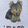 thumbnail image 2 of CafePress - I Love My Yorkie - Cute Infant Baby Football Bodysuit, 2 of 3
