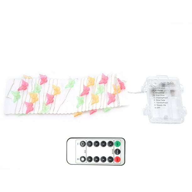 Cadena de lámpara de alambre de cobre, 3 m/9,8 pies 40 LED Cadena de lámpara decorativa de alambre de cobre Cadena de luces en forma de mariposa Durabilidad probada en el tiempo Jadeshay A
