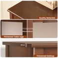 thumbnail image 4 of BESKADI 100% Solid Wooden Desk with Drawers - 39 x 16 Inch Mid Century Narrow Desk, Vintage Writing Desks with Drawers, Simple Work Study Table, Small Desks for Small Spaces, Walnut Color, 4 of 9