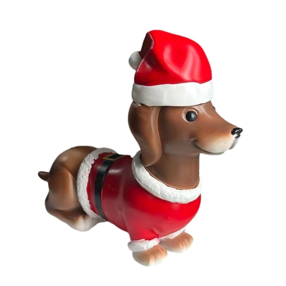 nTRIUQJ Festive Holiday Desktop Ornament Resin Artwork Seasonal Home Figurine For Display And Celebration Ideal Red