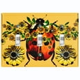 thumbnail image 1 of Metal Light Switch Plate Cover Unique Floral Lady Bug Mustard Yellow BUT014, 1 of 13