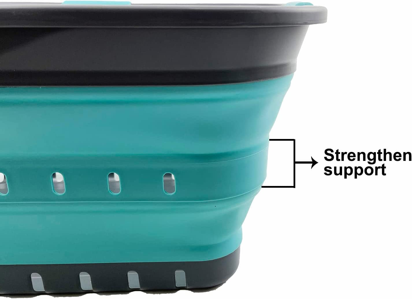 SAMMART 42L (11 gallon) Collapsible Plastic Laundry Basket - Foldable Pop Up Storage Container/Organizer - Portable Basket - Space Saving Hamper/Basket