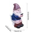 thumbnail image 3 of Funny Gnome Garden Statue Reading Newspaper, Resin Craft Sculpture, Humorous Design Yard Art, Eye-Catching Decor For Patio Yard Balcony Windowsill Outdoor Indoor Decoration, 3 of 7