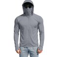 thumbnail image 6 of Blmnix Sun Shirt Men T Shirts Zip-Up Baggy Fishing Shirts Shirts Gray Long Sleeve Hooded Summer Shirts for Men,XL, 6 of 6