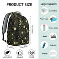 thumbnail image 4 of Gothic Moon Backpack for Student Waterproof Durable School Bag with Celestial Starry Night Print, Adjustable Straps, Breathable Padding, Large Capacity for School and Outdoor Use, 4 of 4