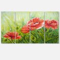 thumbnail image 2 of Coquelicots en Fleurs avec Feuilles Vertes - Grande Toile Murale Florale, 2 of 3