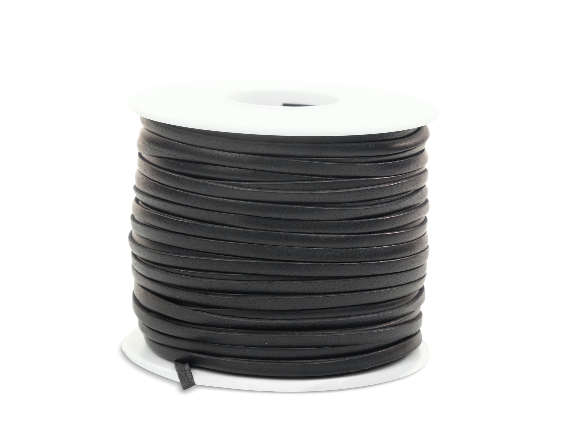 Calf Leather Lace 1//8/" 50 Yards Black