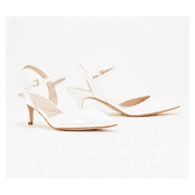 Marc Fisher Patent Pointy Toe Pumps- Caly White 10 M
