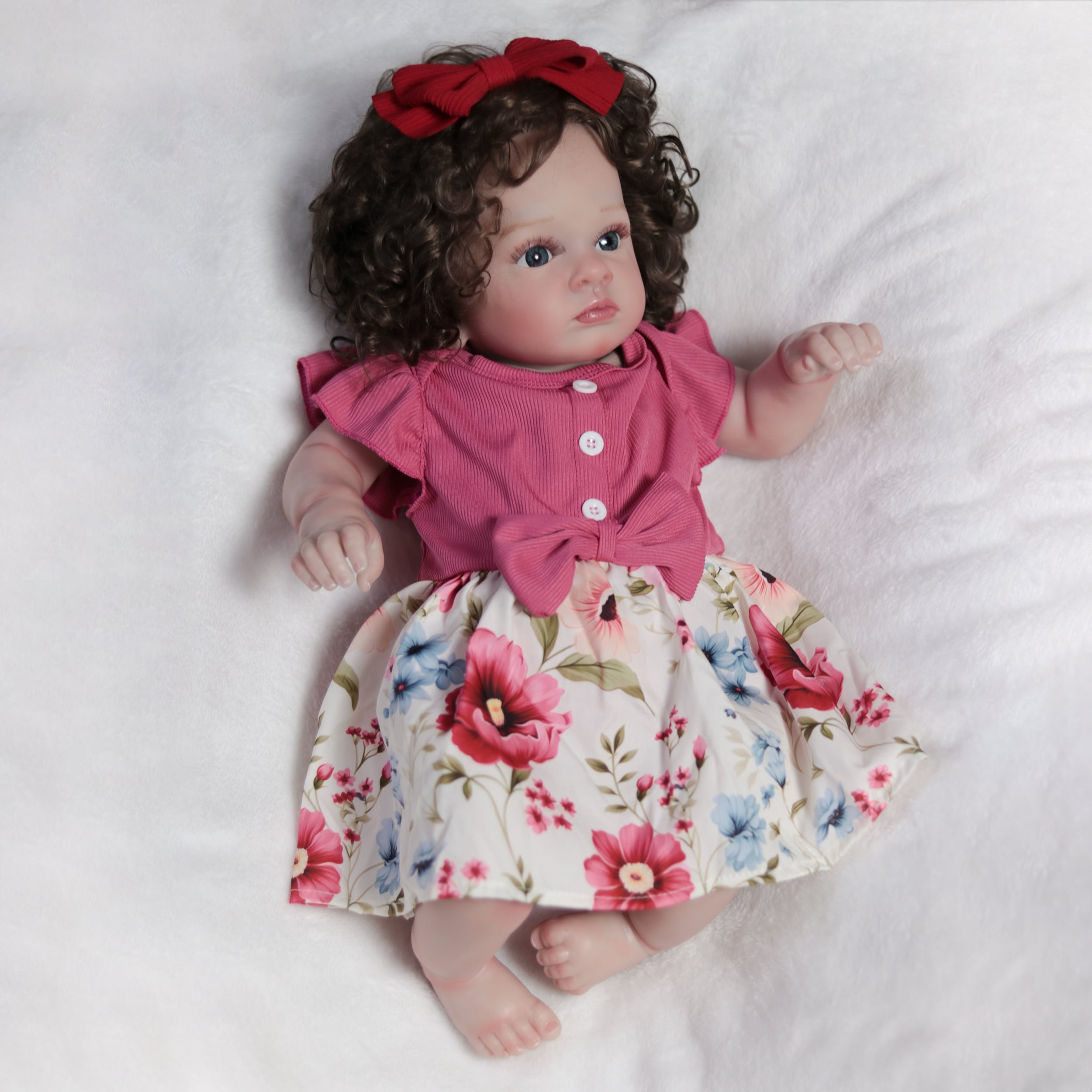 Reborn Baby Doll Vinyl Silicone Realistic Newborn Toddler Girl Doll Handmade Gifts