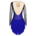 thumbnail image 4 of iiniim Womens Glittery Figure Skating Gradient Dress Gymnastics Active Costume Royal Blue S, 4 of 7
