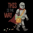 thumbnail image 2 of Boy's Star Wars: The Mandalorian Halloween Grogu This is the Way Graphic Tee Black X Small, 2 of 5
