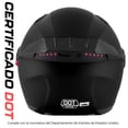 thumbnail image 4 of Casco Abatible de Motocicleta Onof MH516 Luz LED Trasera Doble Visor Certificación DOT Negro Mate, 4 of 9