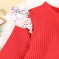 thumbnail image 4 of Futezty 3Pcs Toddler Baby Girls Skirt Christmas Set Outfits Long Sleeve Kids Casual Outfits(Pink,6-12M), 4 of 5