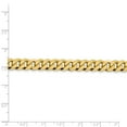 thumbnail image 5 of Real 14kt Yellow Gold 8.5mm Flat Beveled Curb Chain; 24 inch; Lobster Clasp; for Adults and Teens; for Women and Men, 5 of 5