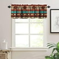 thumbnail image 2 of Aztec Kitchen Curtains Valance for Windows,Southwestern Native Tribal Valances for Kitchen Window,Boho Geometric Printed Short Curtains for Small Windows Cafe Living Room Bedroom 54x18 Inch 1 Panel, 2 of 5