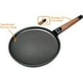 thumbnail image 3 of MasterPan Designer Series Non-Stick Cast Aluminum Crepe Pan with Detachable Handle, 11", Black, 3 of 9